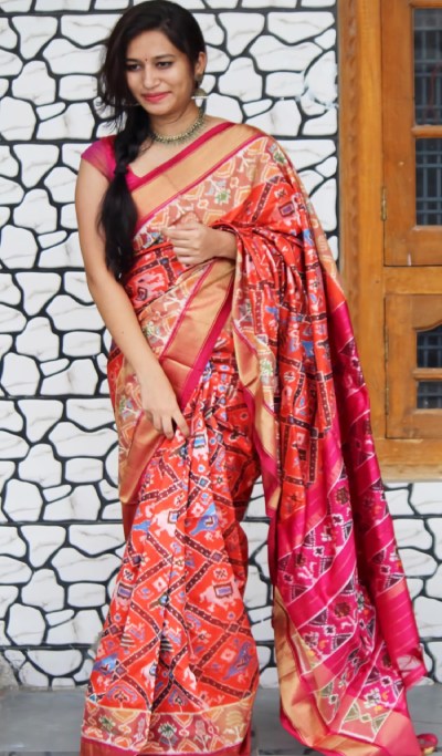 ikkat silk saree